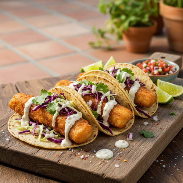Authentic Baja Fish Tacos with Creamy Sauce recipe