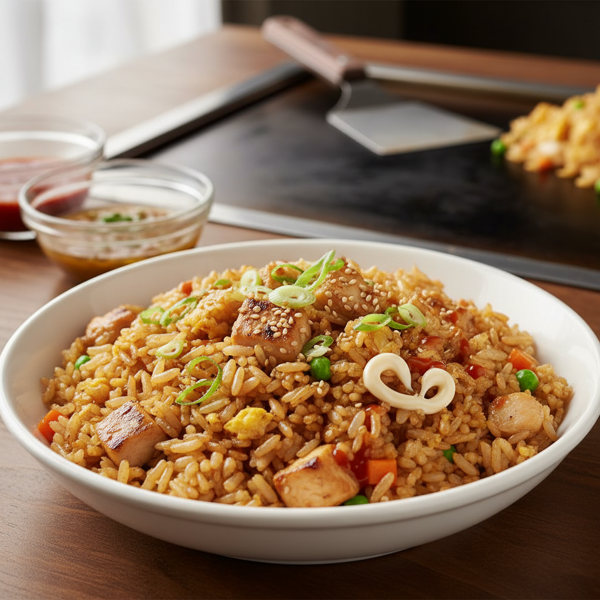 Authentic Benihana-Inspired Japanese Chicken Fried Rice recipe