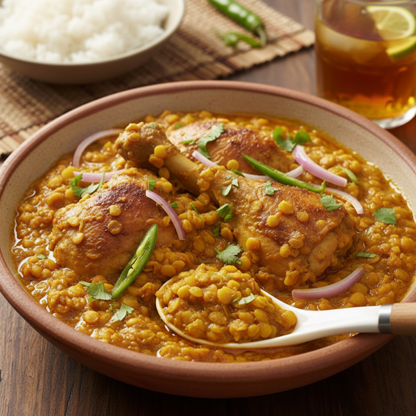 Authentic Burmese Chicken and Yellow Lentil Curry recipe