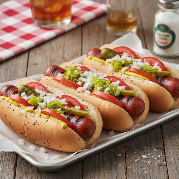 Authentic Chicago-Style Vienna Beef Hot Dogs recipe