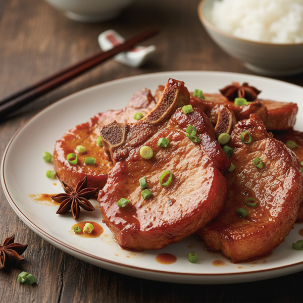 Authentic Chinese Red-Cooked Pork Chops recipe