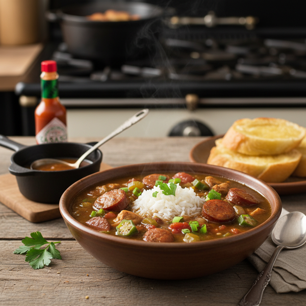 Authentic Creole Chicken and Sausage Gumbo recipe