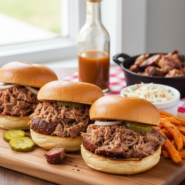 Authentic Eastern North Carolina Pulled Pork BBQ Sandwiches recipe