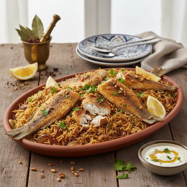 Authentic Egyptian Sayyadiah: Spiced Fish and Fragrant Rice recipe