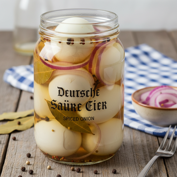 Authentic German Pickled Eggs with Spiced Onion recipe