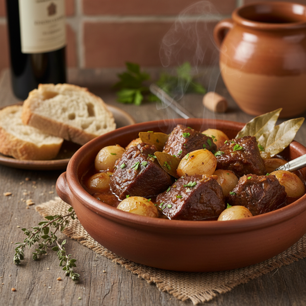 Authentic Greek Stefado: Savory Beef Stew with Pearl Onions recipe