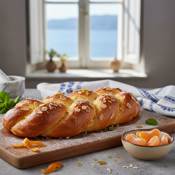 Authentic Greek Tsoureki with Citrus Essence recipe