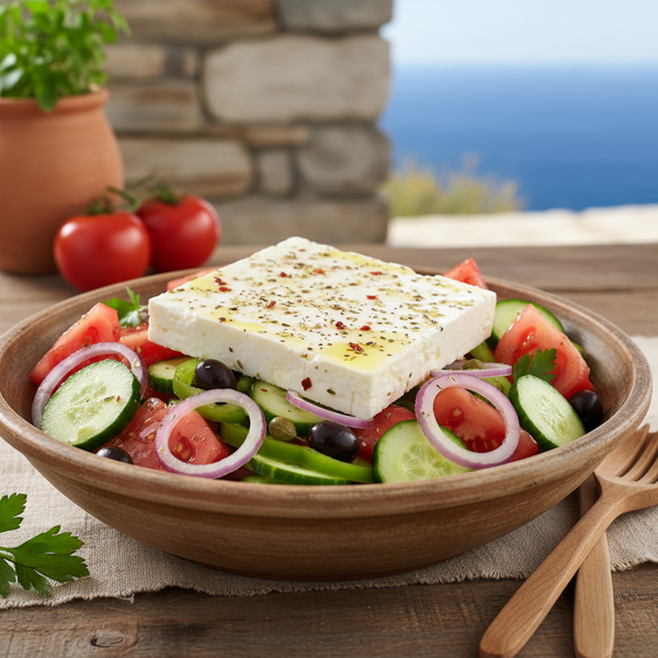 Authentic Greek Village Salad (Horiatiki) recipe
