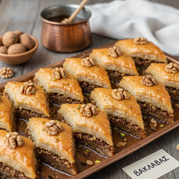 Authentic Greek Walnut Baklava Delight recipe