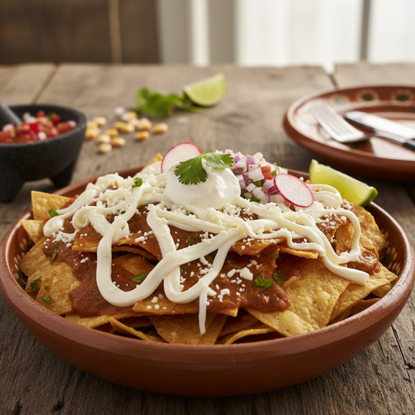Authentic Guadalajara Chilaquiles with Oaxaca Cheese recipe