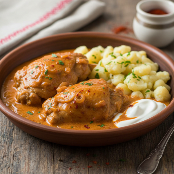 Authentic Hungarian Chicken Paprikas recipe