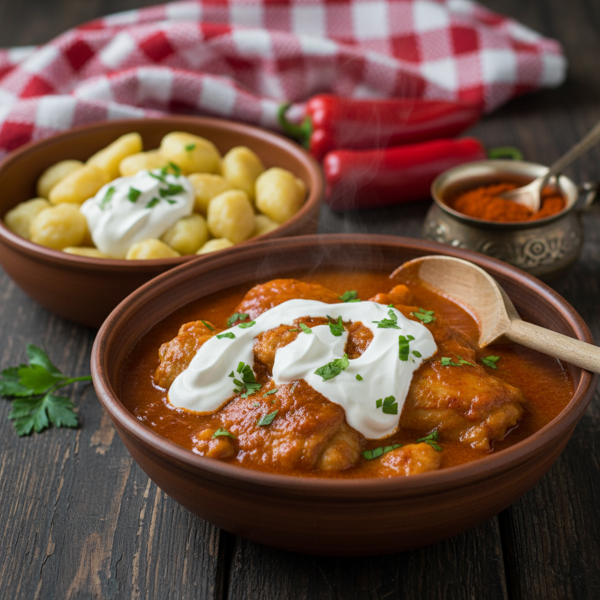 Authentic Hungarian Chicken Paprikash with Sour Cream recipe
