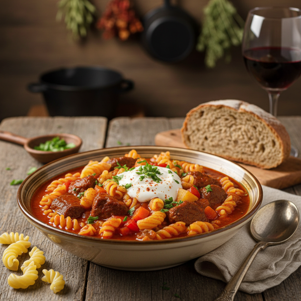 Authentic Hungarian Goulash with Elbow Macaroni recipe
