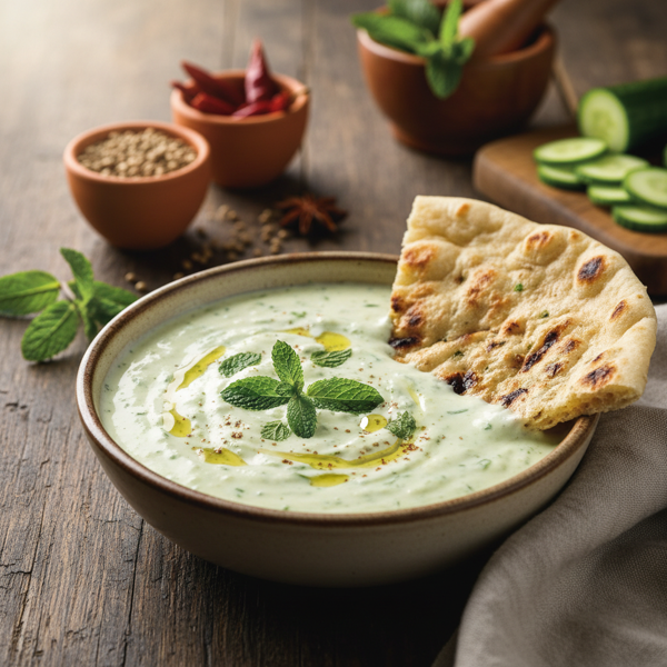 Authentic Indian-Inspired Mint Yogurt Sauce recipe