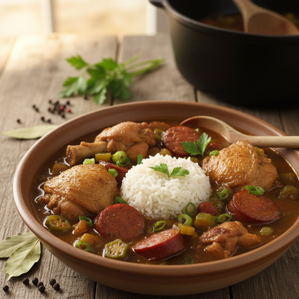 Authentic Louisiana Chicken & Sausage Gumbo recipe