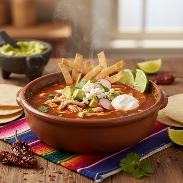 Authentic Mexican Chicken Tortilla Soup recipe