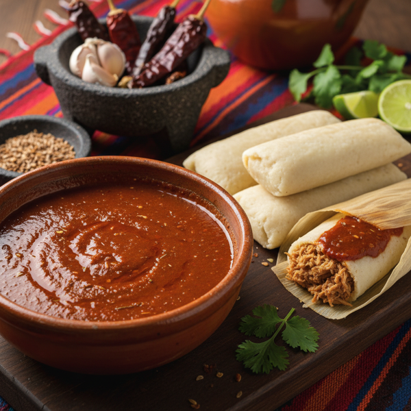 Authentic Mexican Red Chili Sauce for Tamales recipe
