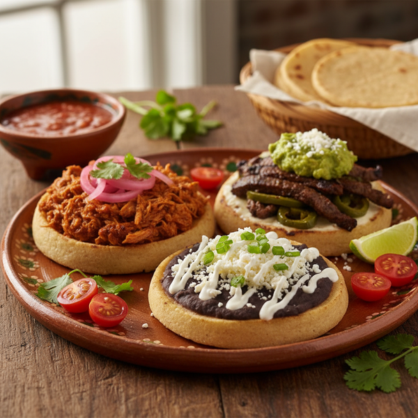 Authentic Mexican Sopes with Flavorful Toppings recipe