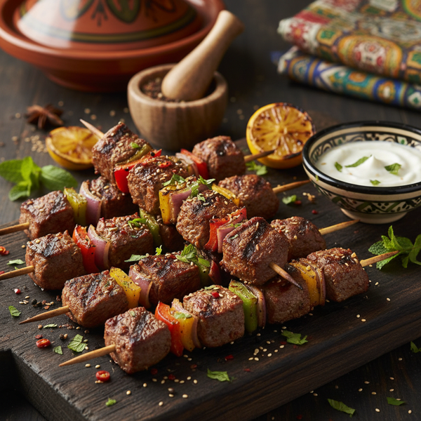 Authentic Moroccan Spiced Beef Skewers recipe