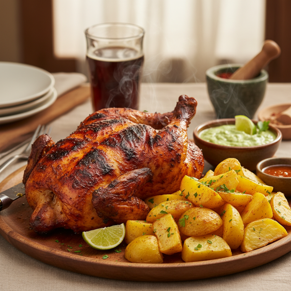 Authentic Peruvian Pollo a La Brasa with Roasted Yellow Potatoes recipe