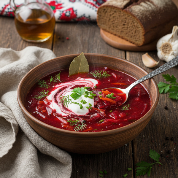 Authentic Russian Beet Borscht recipe