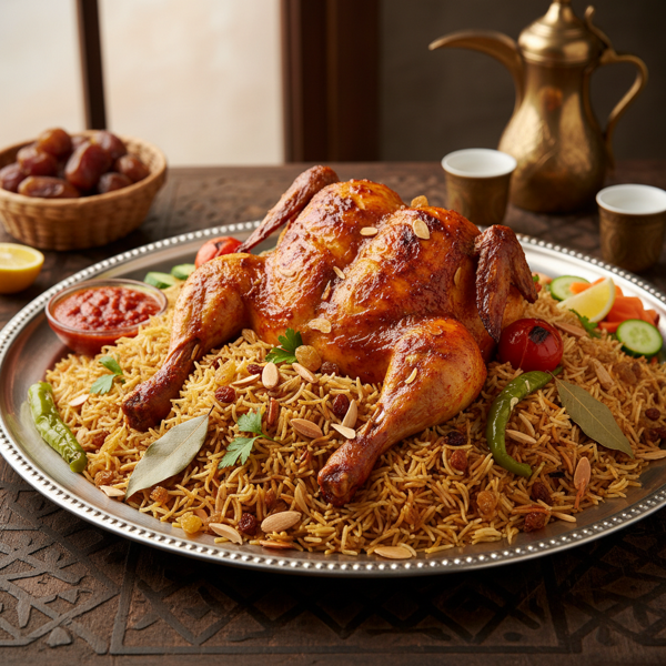 Authentic Saudi Kabsa with Broiled Chicken recipe