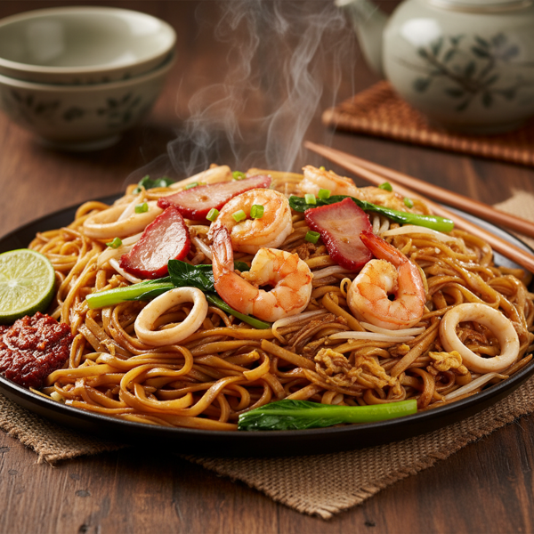Authentic Singaporean Stir-Fried Rice Noodles recipe