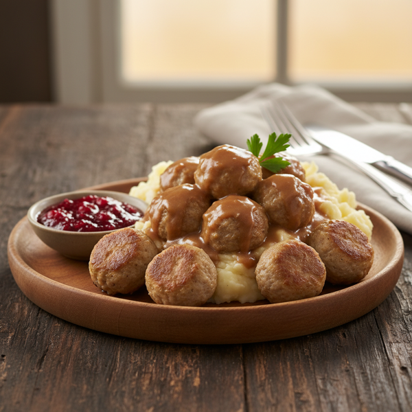 Authentic Swedish Meatballs with Lingonberry or Cranberry Sauce recipe