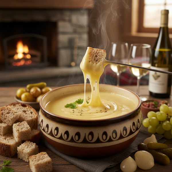 Authentic Swiss Cheese Fondue Delight recipe