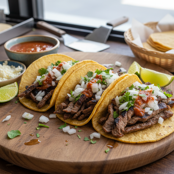 Authentic Taqueria Carne Asada Tacos recipe