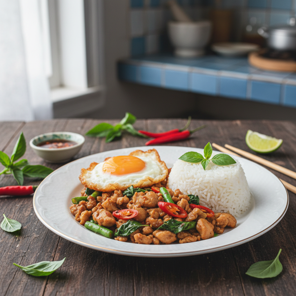 Authentic Thai Basil Chicken Stir-Fry recipe
