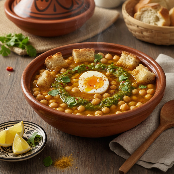 Authentic Tunisian Lablabi: Spiced Chickpea Soup recipe