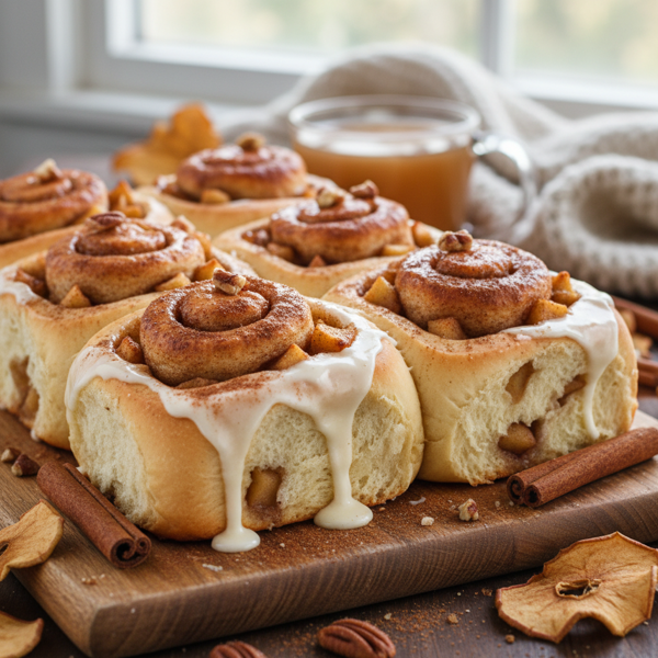 Autumn Apple Cinnamon Rolls recipe