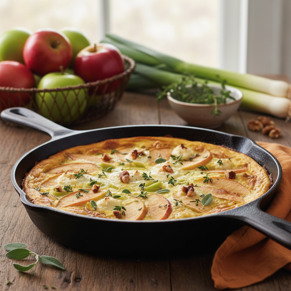 Autumn Apple and Leek Frittata recipe