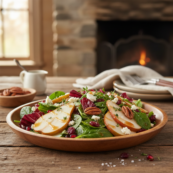 Autumn Bliss Salad with Pears, Gorgonzola, and Pecans recipe