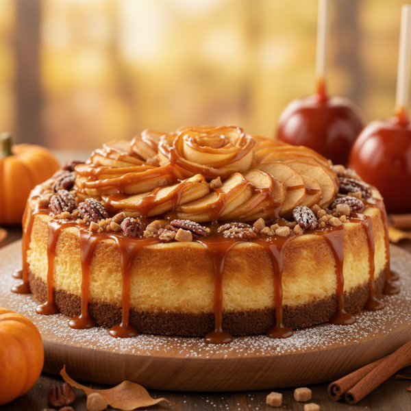 Autumn Delight Caramel Apple Cheesecake recipe