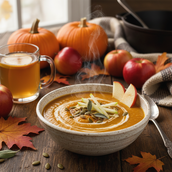 Autumn Harvest Apple Cider Pumpkin Bisque recipe