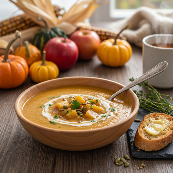Autumn Harvest Apple Rutabaga Soup recipe