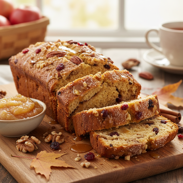 Autumn Harvest Applesauce Nut Bread recipe