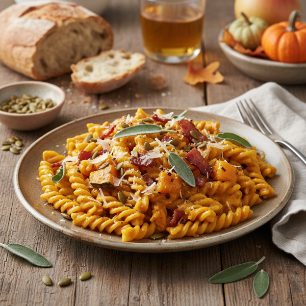Autumn Harvest Penne with Pumpkin and Sage recipe