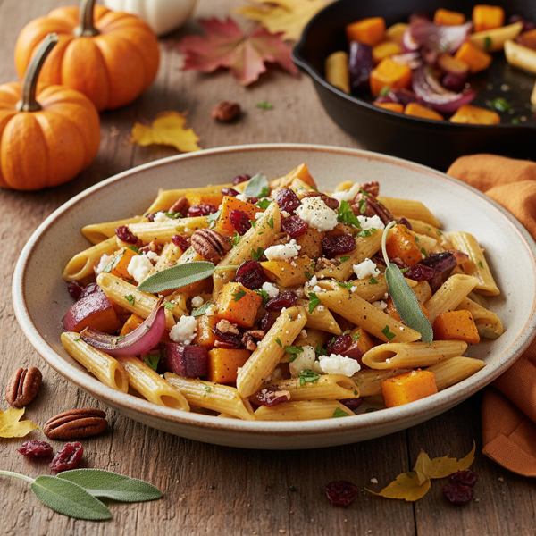 Autumn Harvest Penne with Roasted Vegetables recipe