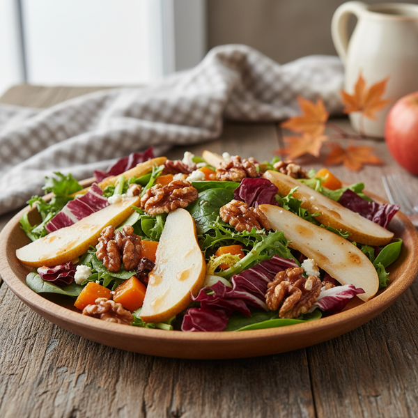 Autumn Harvest Salad with Pears and Candied Walnuts recipe