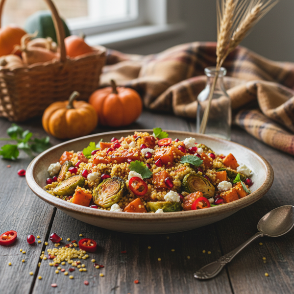 Autumn Harvest Spicy Millet Salad recipe