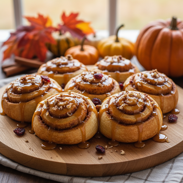 Autumn Infusion Pumpkin Pie Rolls with Maple Glaze recipe