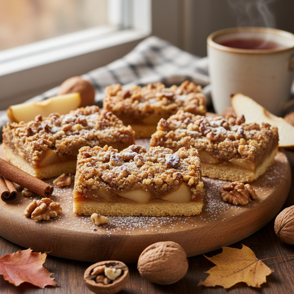 Autumn Pear-Walnut Delight Bars recipe