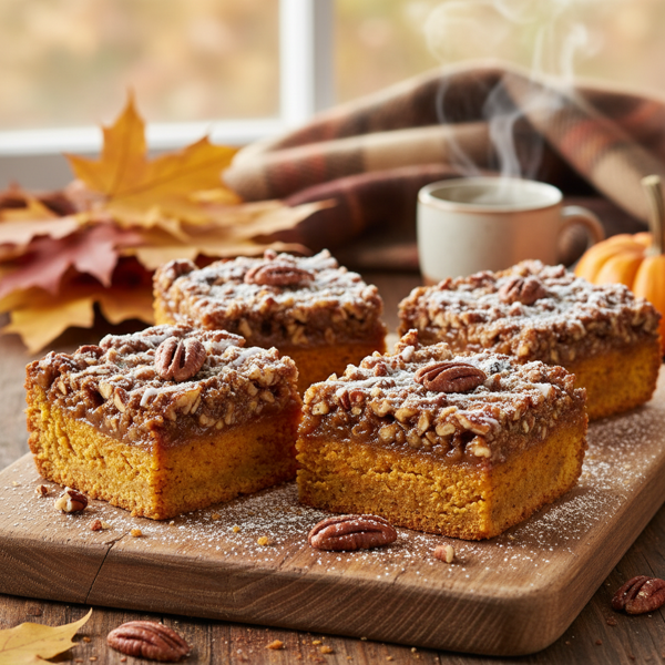 Autumn Pumpkin-Pecan Delight Squares recipe