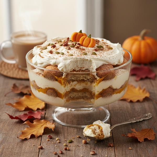 Autumn Pumpkin Delight Tiramisu recipe