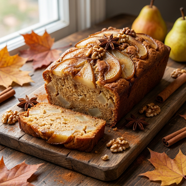 Autumn Spice Anjou Pear Bread recipe