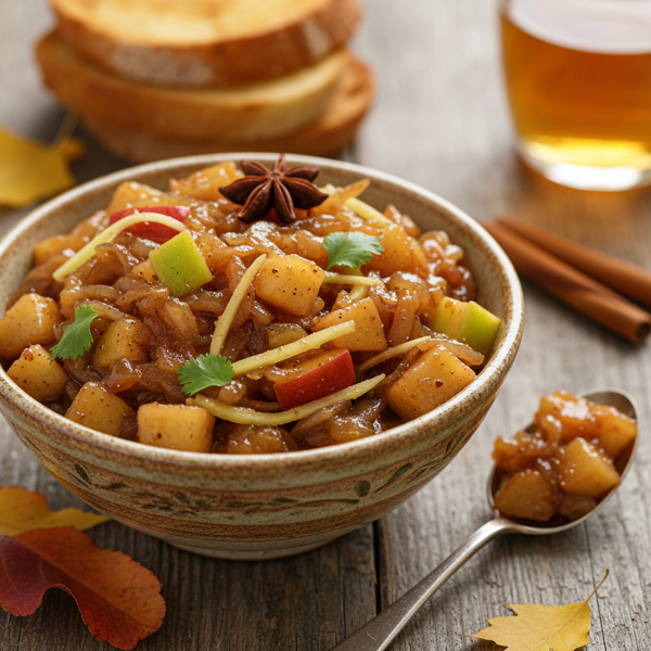 Autumn Spice Apple & Ginger Chutney recipe