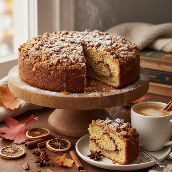 Autumn Spiced Cinnamon Coffee Cake recipe